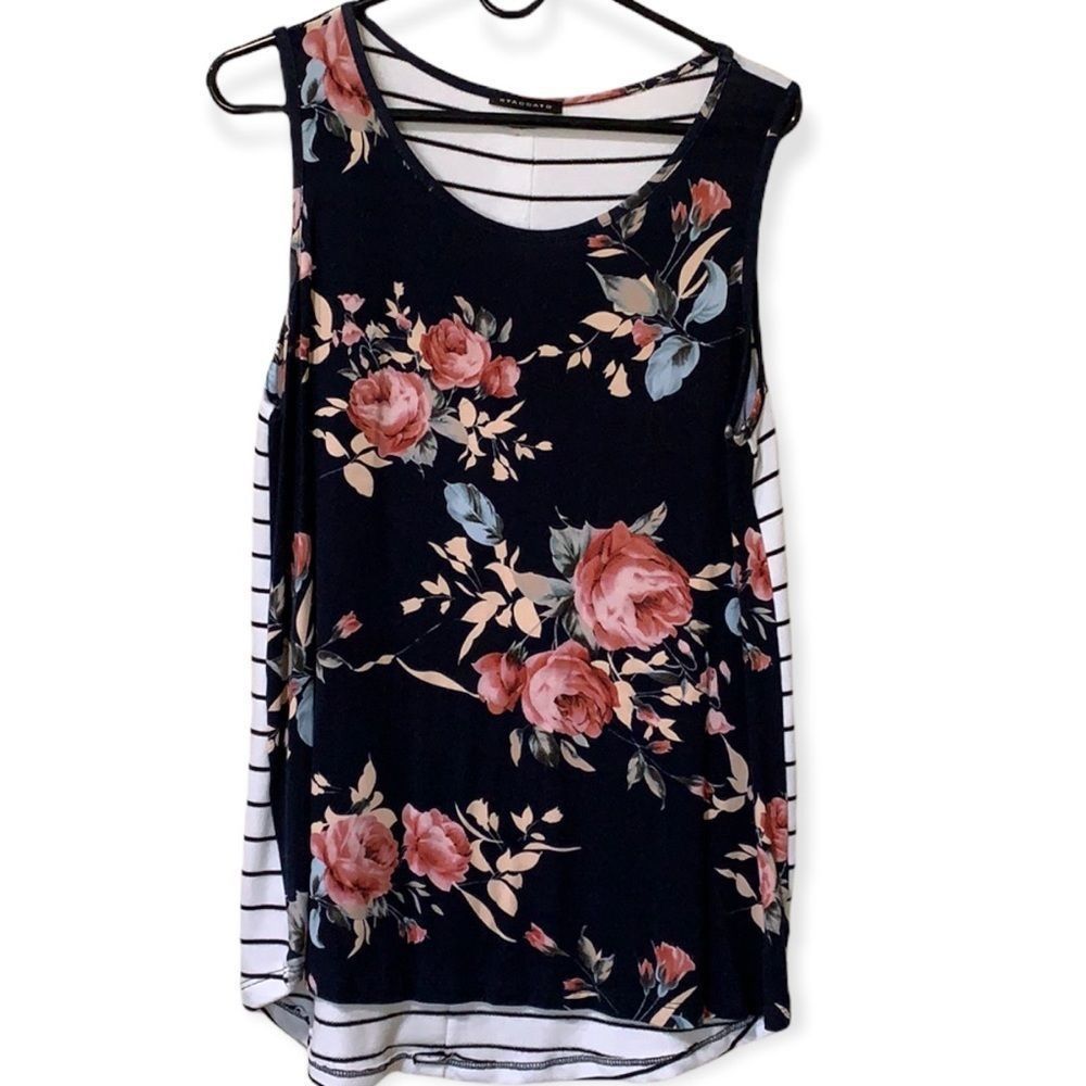 EUC Ladies Staccato large navy tank